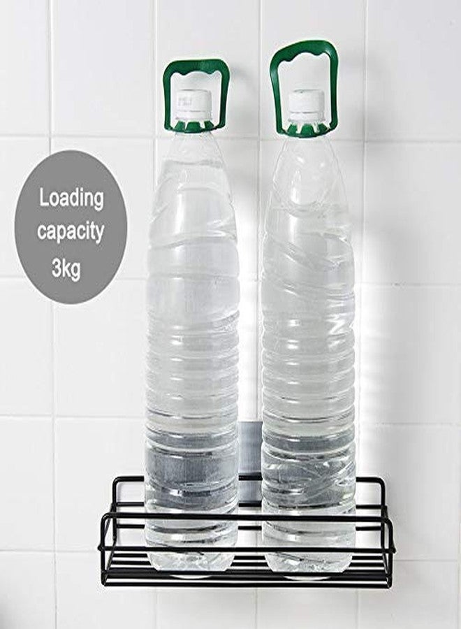 Maharsh Metal Bathroom Corner Rack Storage Shelves, Bathroom Storage Rack Corner, Steel Bathroom Corner Shelf Organizer Storage, Bathroom Shelf/Shelves (Black) (Pack of 4) - Image 4